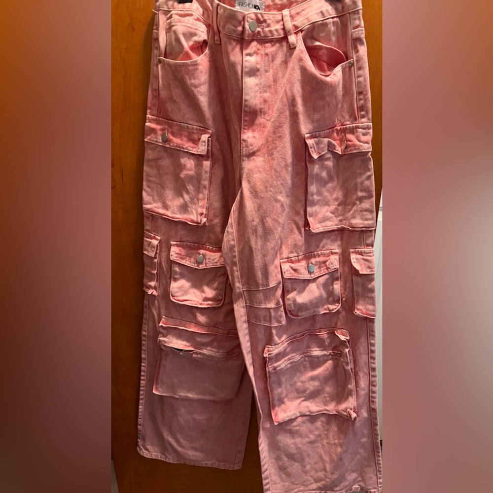 Pink Cargo Pants